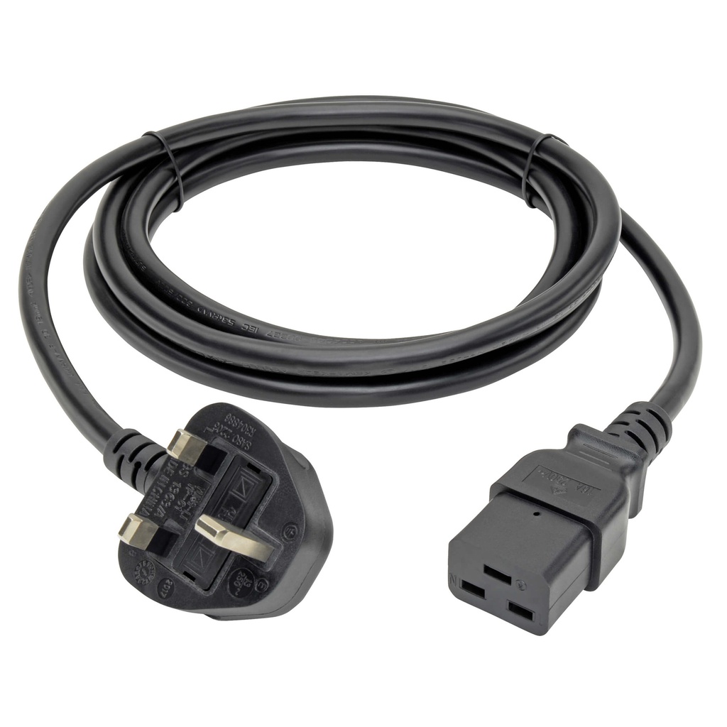 TRIPP LITE COMPUTER POWER CABLE C19-UK 3PIN 13A F/M 8F/2.43M P052-008