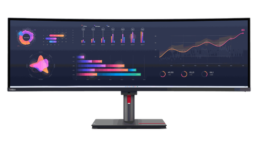 Lenovo Monitor ThinkVision P49w-30,49" DQHD Curved,HDMI,DP,Thunderbolt,USB,USB-C® -3Y, Part Number- 63DBRAT1UK